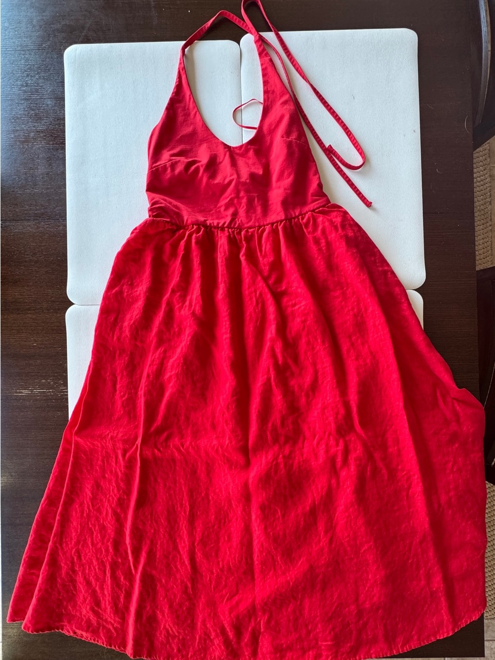 Red Halter-Style Dress